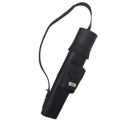 Small Black Leather Back Quiver
