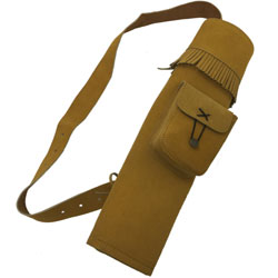 Pocketed Tan Suede Back Quiver